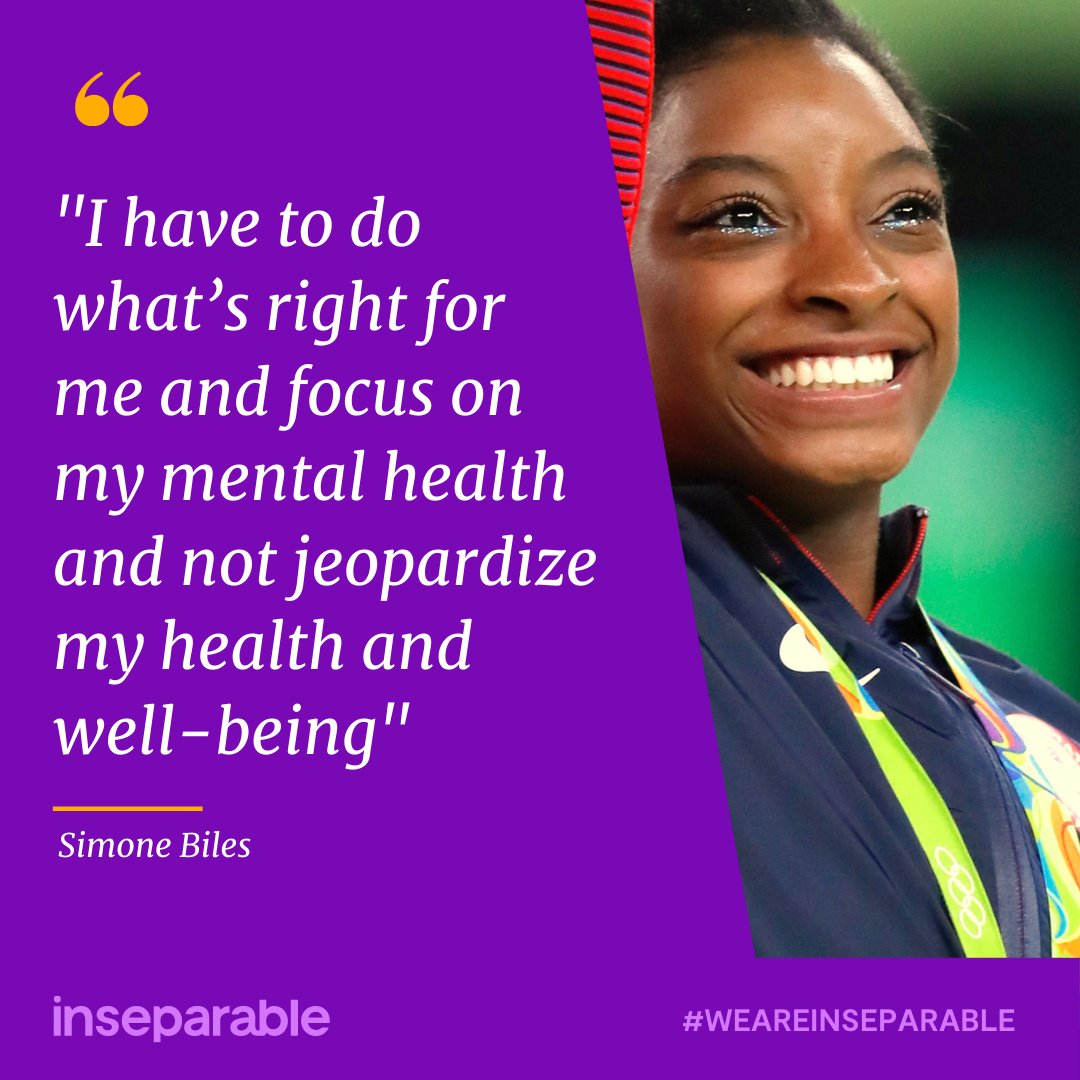 The health of our minds and the health of our bodies are inseparable. Simone Biles is a hero on and off the mat.