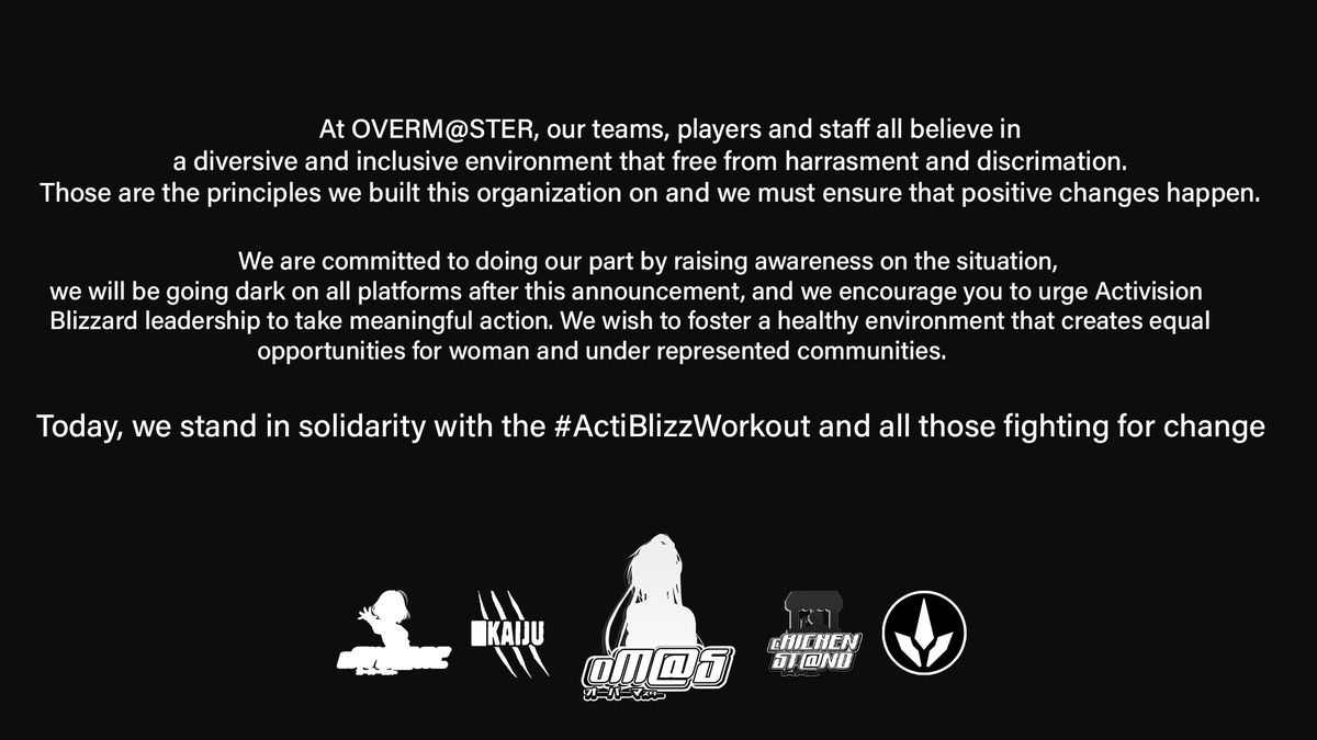 oVERMASTERNA's tweet photo. #ActiBlizzWalkout https://t.co/tW4eKviVCV
