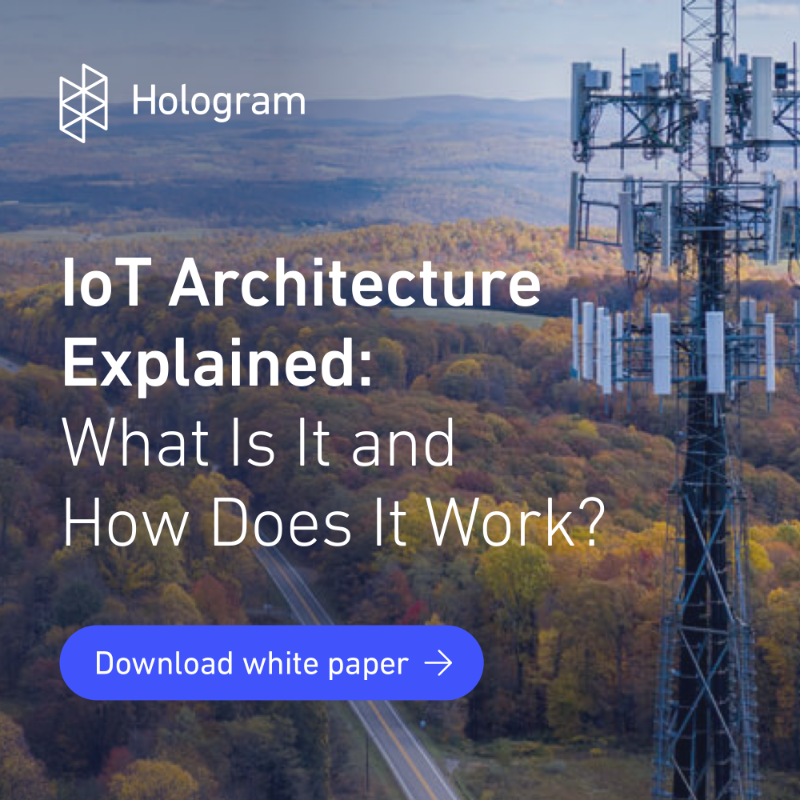 Hologram's tweet photo. Launching a successful IoT deployment starts with understanding the architecture IoT systems are based on. Learn more in our latest white paper.