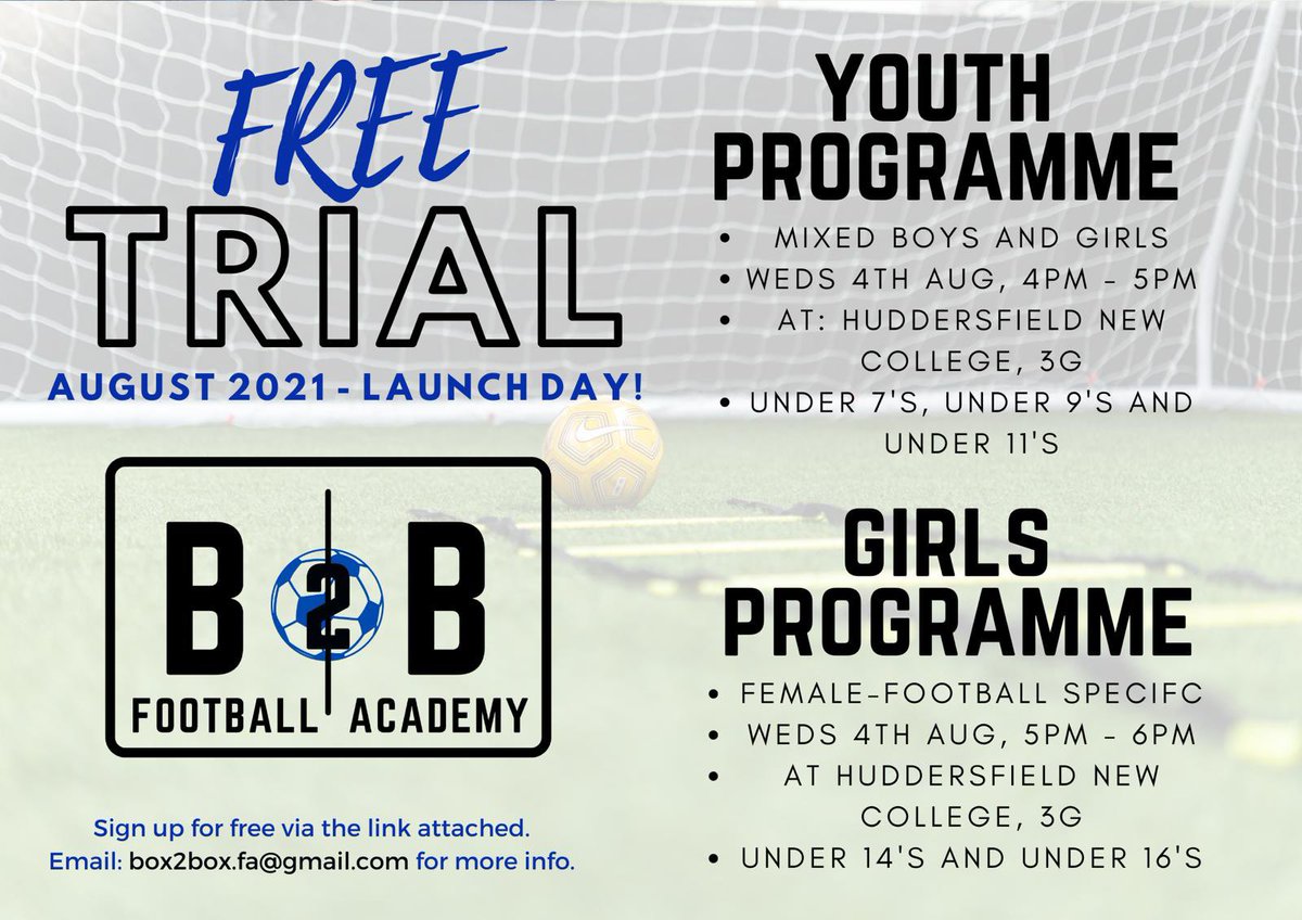 Box2Box_FA's tweet image. 1 WEEK TO GO 📣

Our FREE launch session is now just 7 days away! 

Sign up via the form below, and come and see what we are all about! ⚽️

forms.gle/bZmkpyMCnKRbgC…

We look forward to seeing you there!

#Box2Box