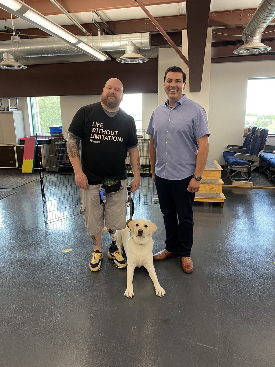 Leroy_Garcia's tweet photo. Yesterday, I spent the afternoon meeting the next generation of life changing assistance dogs at #freedomservicedogs. It was a privilege to tour the facility, meet the team, and hear from Daniel, an army veteran, about the ways his service dog Tater has changed his life (1/2) https://t.co/mgm7mBmVsb