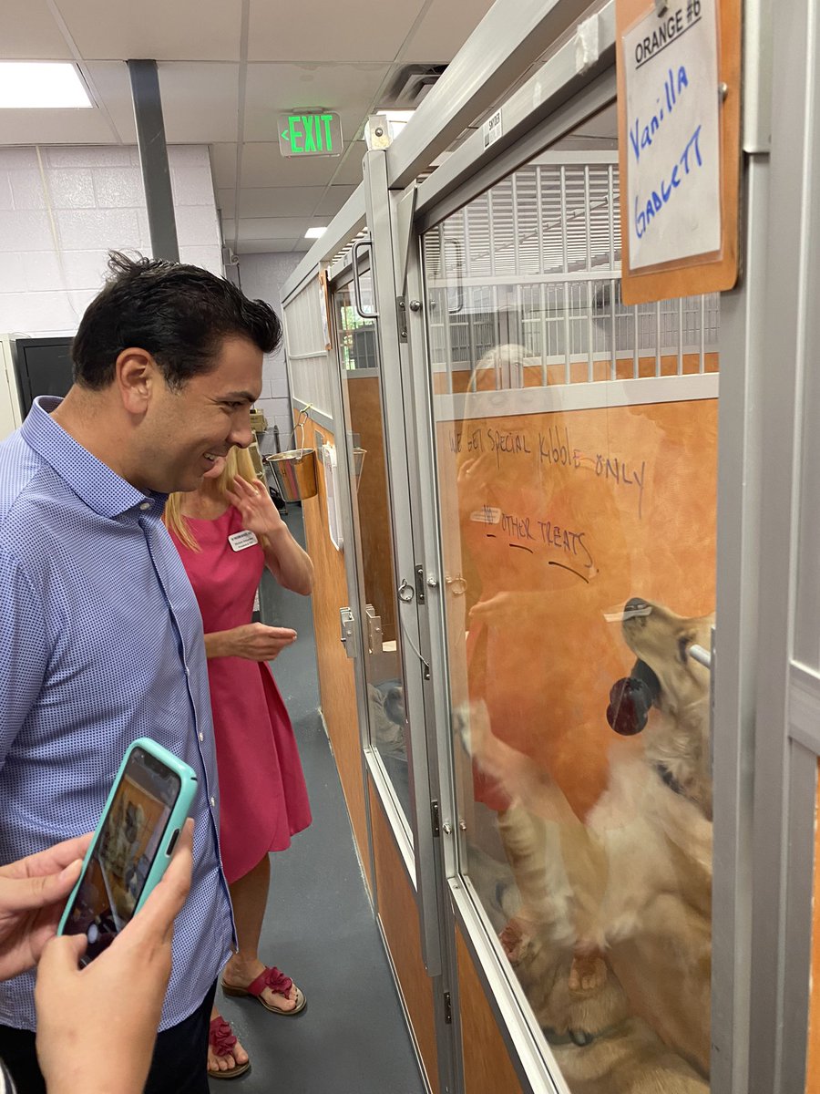 Leroy_Garcia's tweet photo. Yesterday, I spent the afternoon meeting the next generation of life changing assistance dogs at #freedomservicedogs. It was a privilege to tour the facility, meet the team, and hear from Daniel, an army veteran, about the ways his service dog Tater has changed his life (1/2) https://t.co/mgm7mBmVsb