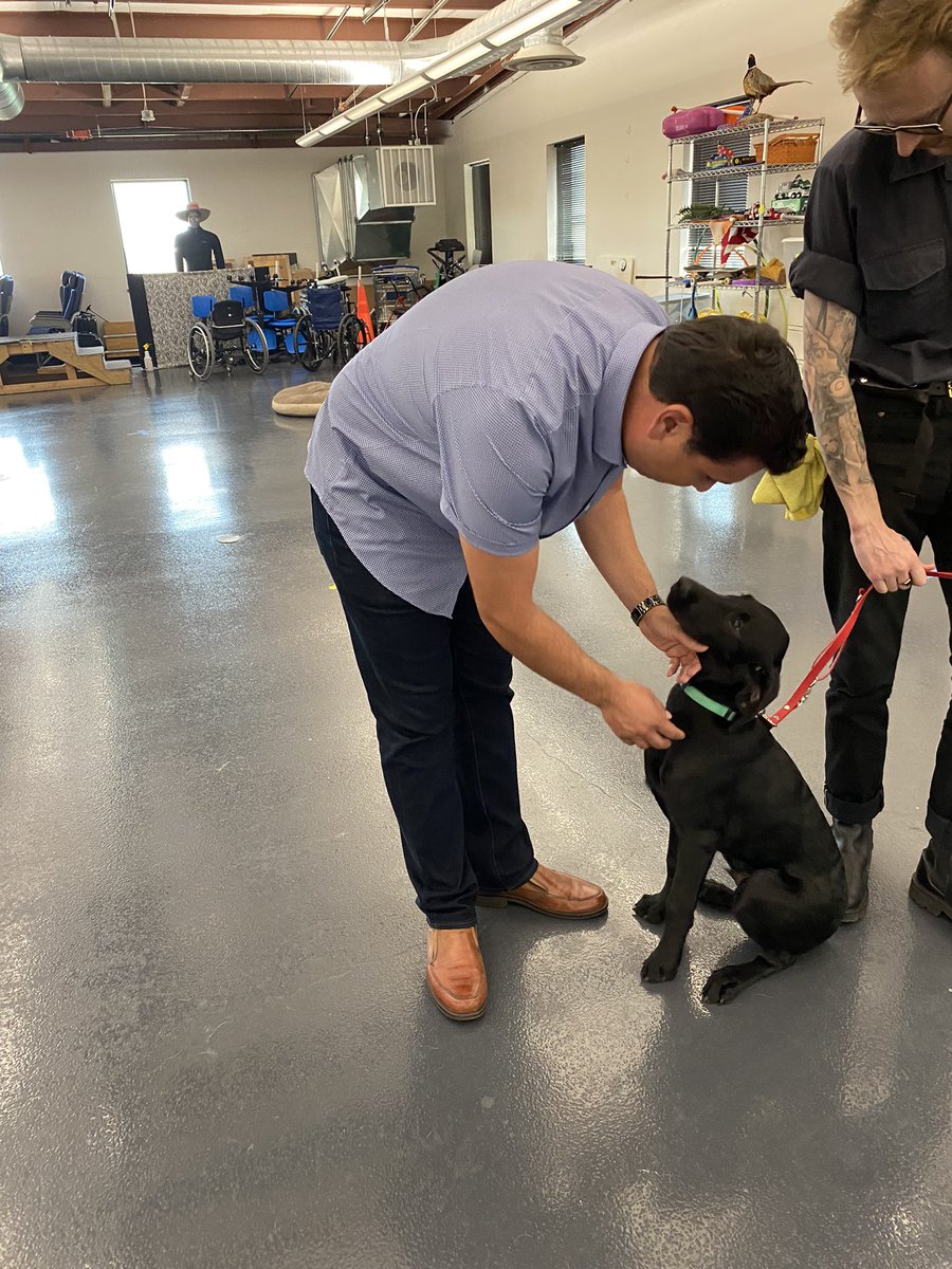 Leroy_Garcia's tweet photo. Yesterday, I spent the afternoon meeting the next generation of life changing assistance dogs at #freedomservicedogs. It was a privilege to tour the facility, meet the team, and hear from Daniel, an army veteran, about the ways his service dog Tater has changed his life (1/2) https://t.co/mgm7mBmVsb