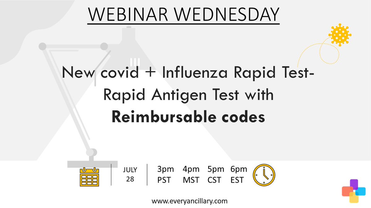 Join the online meeting:  
👉 join.freeconferencecall.com/mberg39  
Dial-in number (US): (605) 472-5283
Access code: 622125#
3pmPST / 4pmMST/ 5pmCST/ 6pm EST

#newcovid #influenzarapidtest #rapidtest #rapidantigentest #antigentest #reimbursablecodes #sales #medicaldevicesales