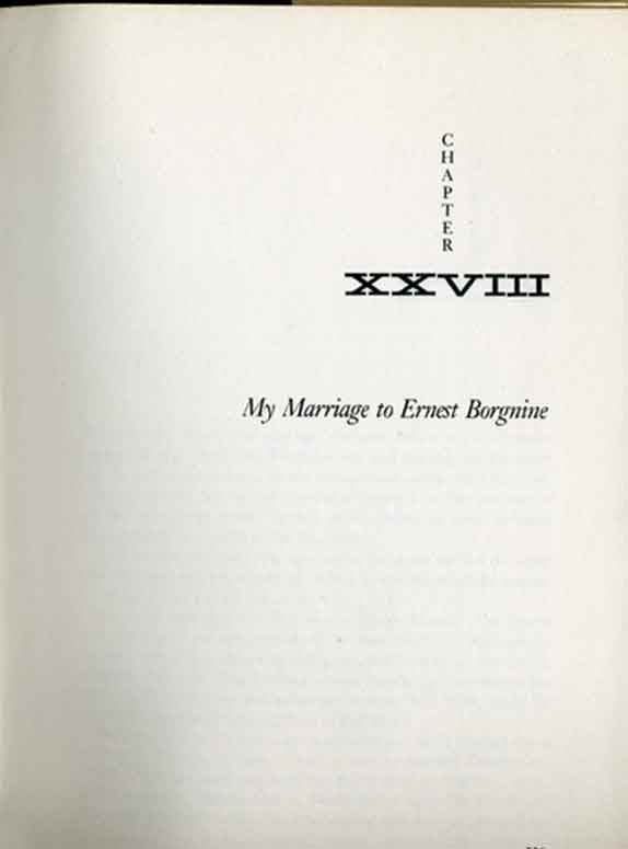 bkrewind's tweet photo. Never forget that Ethel Merman was married to Ernest Borgnine for 1.5 months and then made the chapter in her autobiography titled "My Marriage to Ernest Borgnine" just a blank page https://t.co/rzEEloxlCi