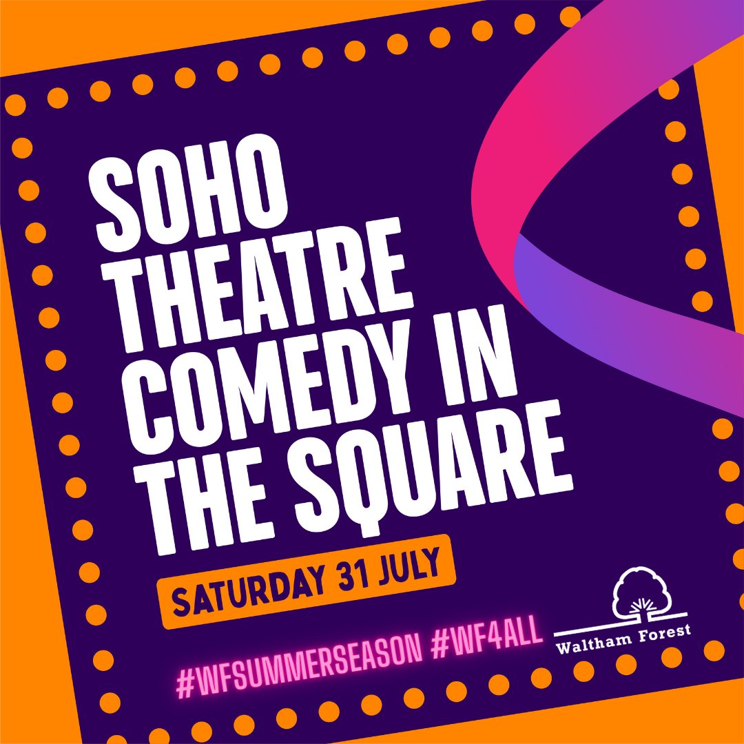 LBWFculture's tweet photo. Not long until @sohotheatre #comedyinthesquare!
Join us Sat 31 July for FREE workshops & Q&As with @studlygriff @ArchieMaddocks @sadia_azmats_ @franbushe & @HugeDavies
🎭For more info visit https://t.co/LARHN9dp9Z
#fellowshipsquare #WFsummerSeason #sohotheatre #comedy https://t.co/tkaJ8xitN6