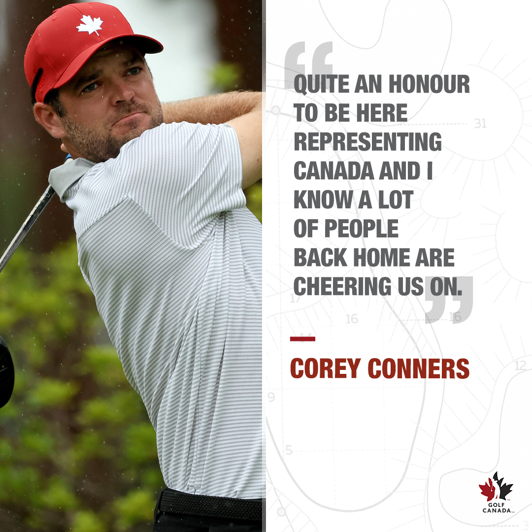 GolfCanada's tweet photo. Friends ➡️ Olympians

@coreconn and @MacHughesGolf are ready for the Olympics 🇨🇦 https://t.co/yggDQCjKa3