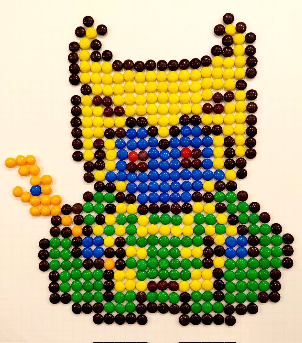 jlbenkelmann's tweet photo. #item42

"Create a portrait of Tom Skittleston—we mean Hiddleston—in costume out of Skittles…AND M&amp;Ms. Your move, Loki."

@twhiddleston @Skittles @mmschocolate @GISH 

#GISH #skittles #Loki https://t.co/gGcG7n4ryQ