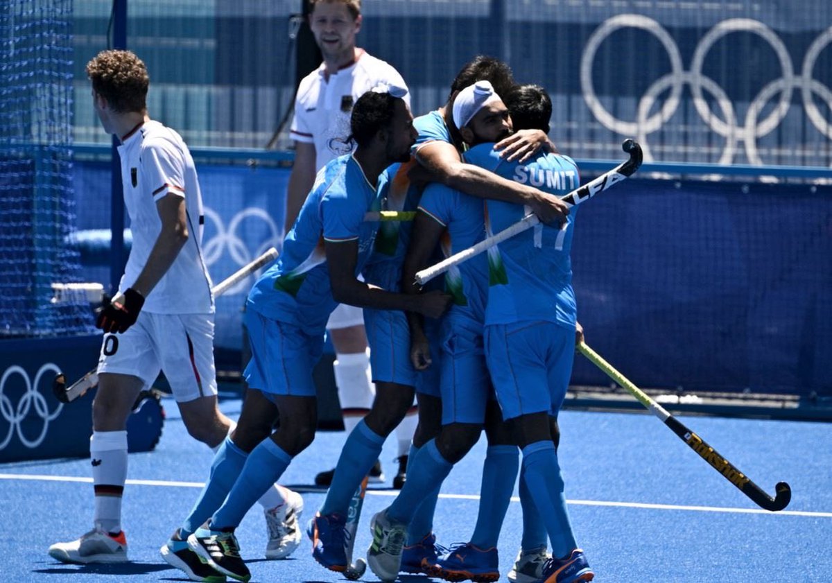 10K Run India (@world10krun) on Twitter photo Indian men's hockey team clinches first Olympic medal in 41 years, beats Germany 5-4 to win bronze in Tokyo Games. <a href="/TheHockeyIndia/">Hockey India</a>
#Tokyo2020 #Bronze Indian men's hockey team clinches first Olympic medal in 41 years, beats Germany 5-4 to win bronze in Tokyo Games. <a href="/TheHockeyIndia/">Hockey India</a>
#Tokyo2020 #Bronze