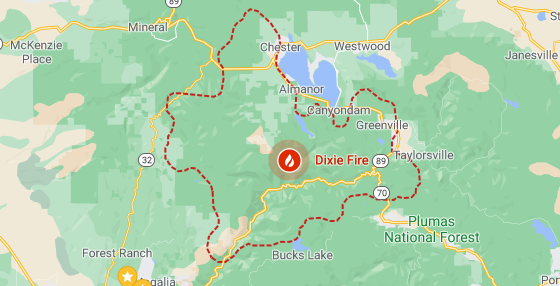 The #DixieFire continues to grow toward Chester and Greenville with new evacuation orders in place. Don't wait, evacuate!

Latest information here: news.caloes.ca.gov/dixie-fire-upd…