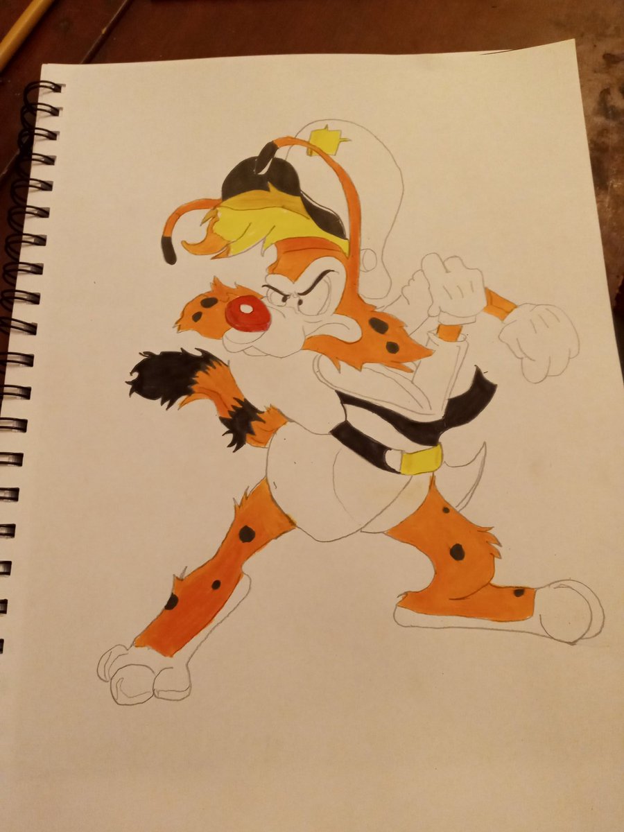 VikingIrishGod's tweet photo. Black, orange, pumpkin orange, light and dark yellow, red, strawberry red❗🎨
Now light blue, blue,blue jeans, tan, sand #bokers #bobcat #coloredpencil https://t.co/nht3ugmMEf