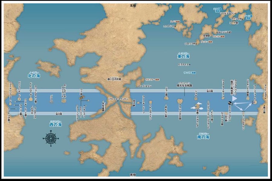 ワンピース 世界地図まとめ 4つの海やグランドラインを紹介 Selvy