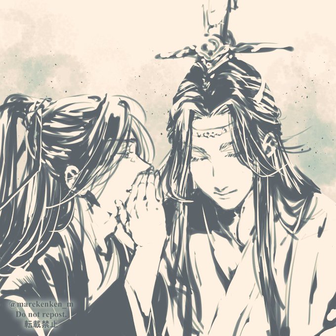 朝のらくがき。忘羨。声をたくさんきかせて。
#魔道祖師 #魔道祖师 #MDZS 