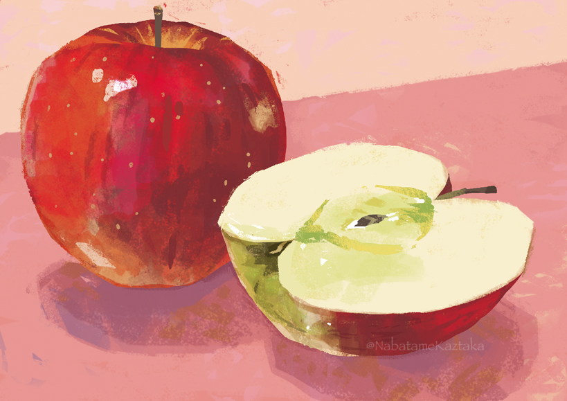「昔描いたリンゴです。 」|生田目 和剛 (ナバタメ・カズタカ)のイラスト