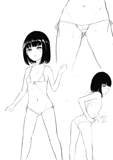 暑い中すけっち 