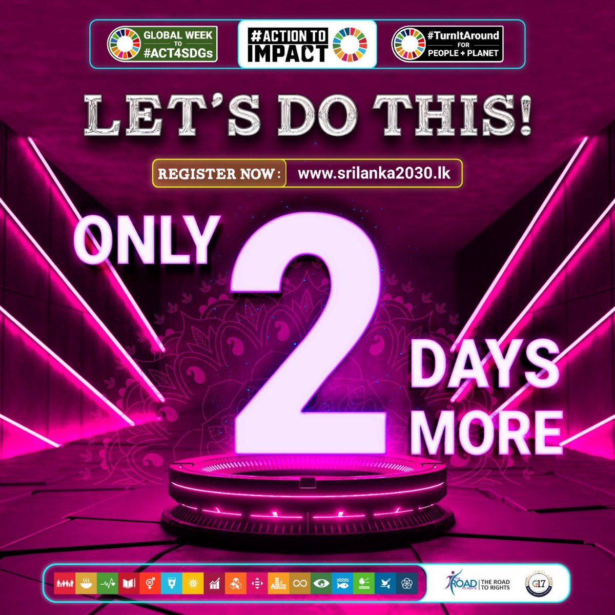 SriLanka2030's tweet photo. You've got only 2 more days to dive in! 🙌🏻

Hurry up, visit the link to register!👇

https://t.co/YUhrcyDXCI

@SDGaction @SDG2030 https://t.co/octXNRAHIT