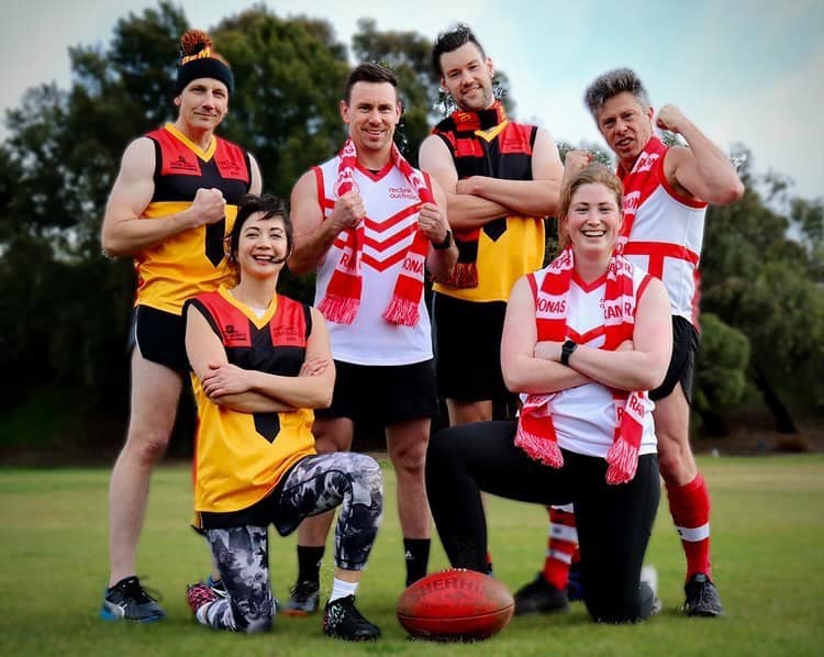 ReclinkCommCup's tweet photo. How good do these legends look in their team jerseys? Show them some love. August 22. Tickets --> https://t.co/3PdJXI02aB
#hobartcommcup #reclinkcommcup #commcup #grassrootsfootball #livemusic #communitysport #community #fundraiser https://t.co/rtyQLdLfKu