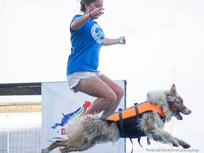 FPShow's tweet photo. #FollowUsToFarmProgressShow with the North American Diving Dogs! These powerful pooches will be performing at lot #1026 during the show. Add this fun event to your #FPS21 schedule. https://t.co/aihRauvAJ0 

Sponsored by Grinnell Mutual https://t.co/59FE3Tod3s