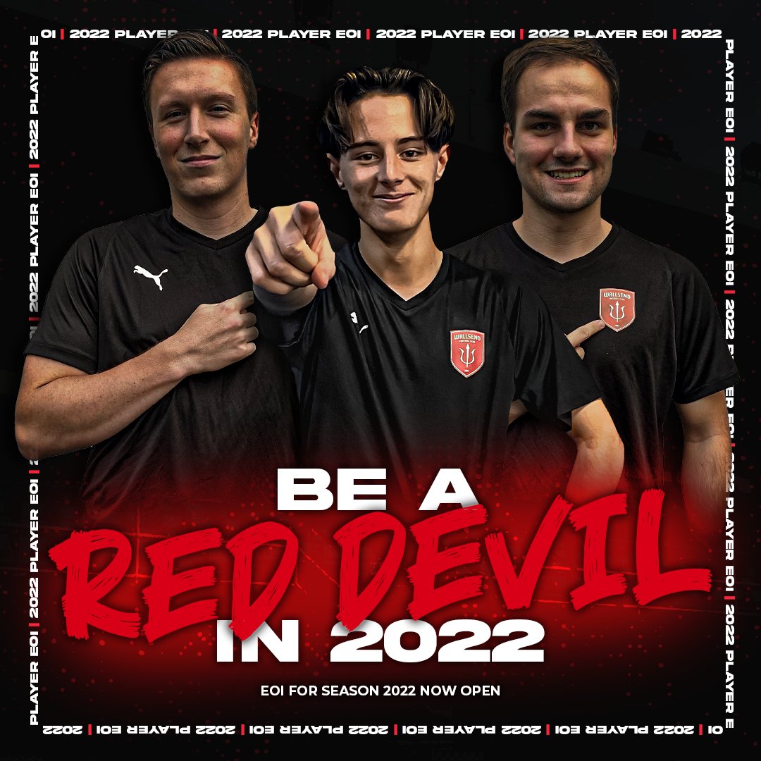 𝗣𝗟𝗔𝗬 𝗢𝗥 𝗖𝗢𝗔𝗖𝗛 𝗔𝗧 𝗧𝗛𝗘 𝗥𝗘𝗗 𝗗𝗘𝗩𝗜𝗟𝗦 𝗜𝗡 𝟮𝟬𝟮𝟮!

EOI's OPEN for coaching &amp; playing positions for JDL &amp; NL1 Teams for Season 2022!

𝗖𝗼𝗮𝗰𝗵𝗲𝘀: ↪️ bit.ly/3lbrd3Y
𝗣𝗹𝗮𝘆𝗲𝗿𝘀: ↪️ bit.ly/3iYfVNK

#WFC1887 | #COYRD

🖌️ Purcell Creative