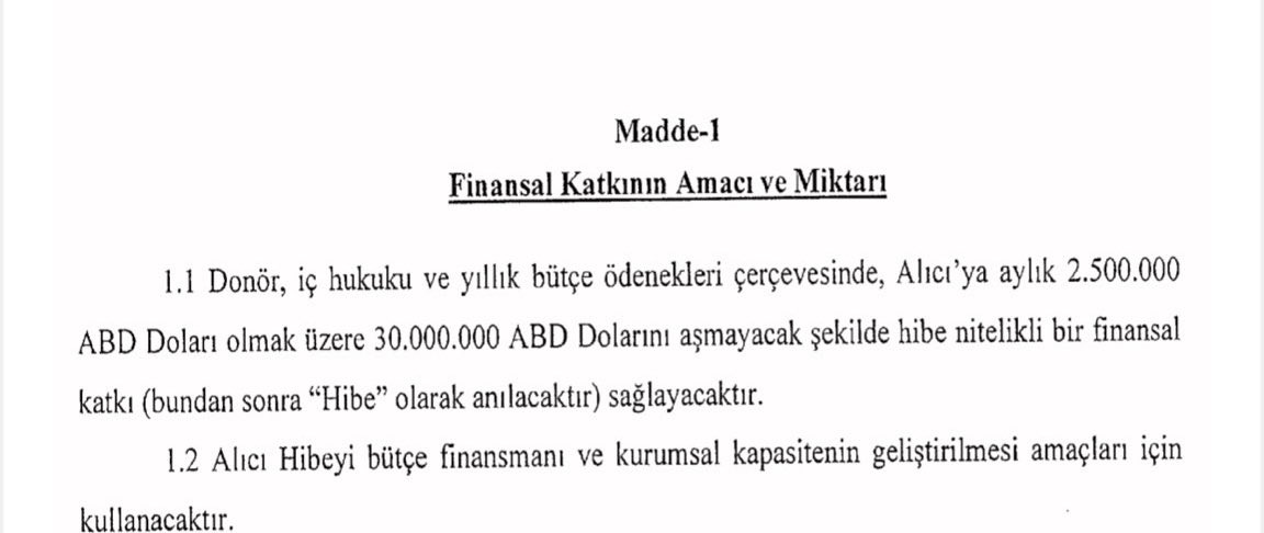 Bu gece yarısı Cumhurbaşkanı kararnamesi ile Somali’ye 30 milyon dolar hibe edildi. Karar Resmi Gazete’de yayımlandı. THK’nın çürümeye bıraktığı yangın söndürme uçaklarının bakım maliyeti 4 milyon dolardı.
