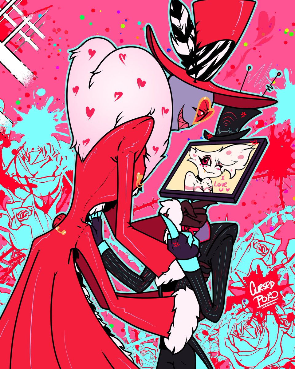 FluffyBunBunny's tweet photo. Day 6: Vox.
By @Cursedporo
#valangelweek #valangel #HazbinHotelVox #AngelDust #HazbinHotelValentino https://t.co/hq9a69kBGJ