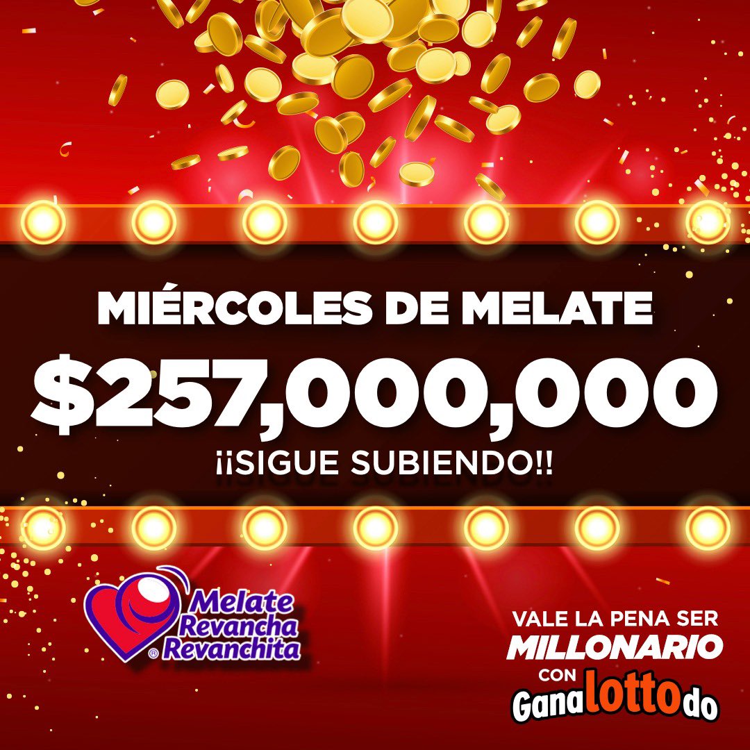 ganalottodo's tweet photo. ¿Cómo te sentirías si te ganaras el Melate ♥️? $2️⃣5️⃣7️⃣,0️⃣0️⃣0️⃣,0️⃣0️⃣0️⃣ en la bolsa de hoy 🤩🤩 https://t.co/ji5ZfNeLYP https://t.co/vzGKZUZvLP