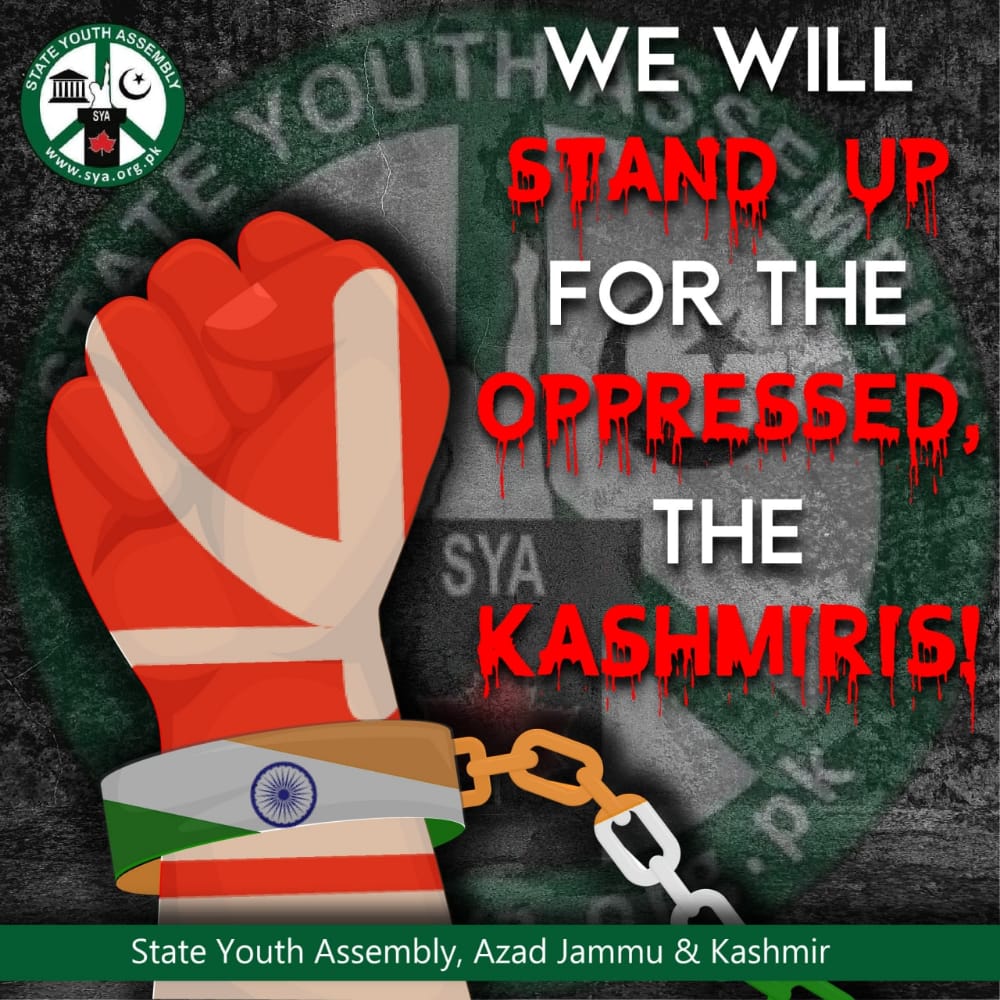 KashmirSya's tweet photo. On 5th of August, 2019, Modi's Regime abrogated Article 370 that allowed some autonomy to Kahsmir.
State Youth Assembly completely condemns this action by Modi regime and calls for it to be reversed.
We stand in solidarity with all Kashmiris against this shallow act.
#Article370 https://t.co/GIBKQIAQ5I