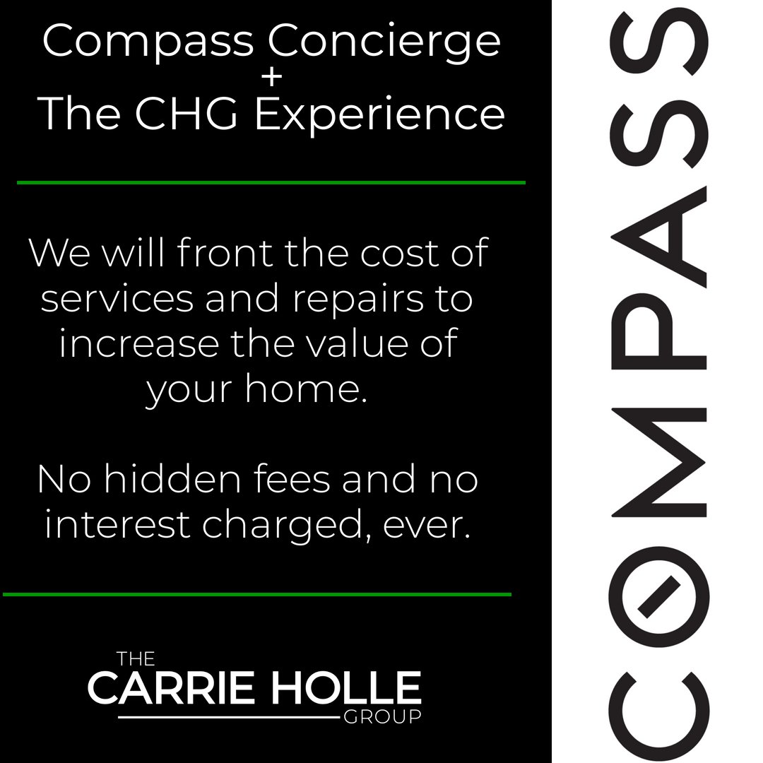 Are you thinking about selling your house but have concerns about the cost of repairs? Teaming up with Compass allows us to help you with those repairs and other services needed to ready your home for sale. 
#thechg #carriehollegroup #wearecarmelrealestate #compassindianapolis