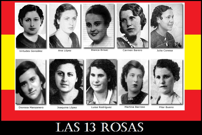 29 de julio de 1939.
Un comando de las JSU asesina al comandante Isaac Gabaldón, a su hija Pilar (16 años) y al chófer, Luis Díaz.
Las JSU pasaba a ser considerada organización terrorista, lo que condenaba a muerte a sus miembros detenidos.
Entre ellos las 13 rosas.

Dentro hilo.