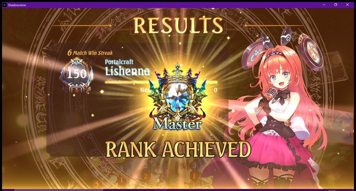Empyhime's tweet photo. I achieved double masters in shadowverse! now I can go play actual games for a while https://t.co/FDLNAm6ylw