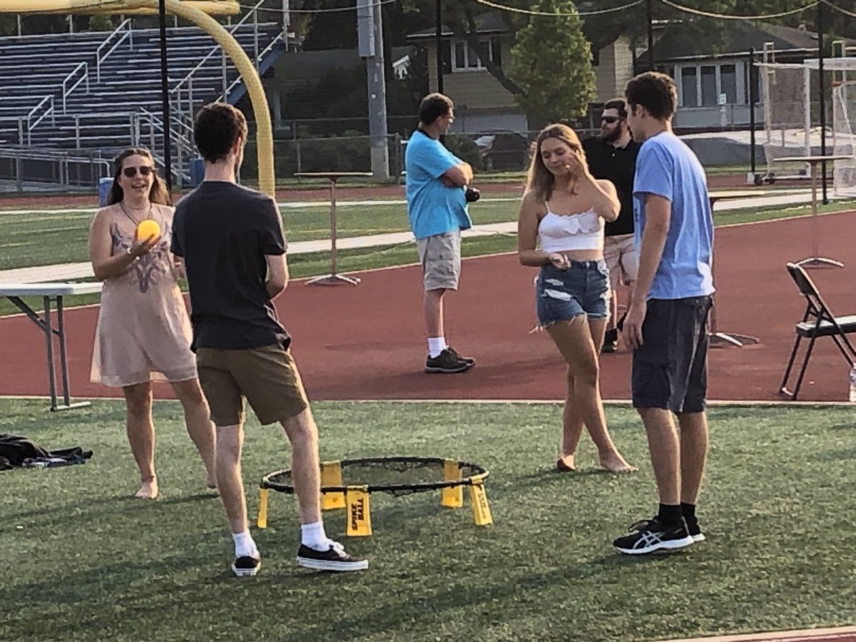 KnightsofPHS's tweet photo. .⁦@KnightsofPHS⁩ welcomed back the Class of 2020 for a picnic and a chance to have their name read over the Gattas Stadium speakers. Thanks to #EveryKnight who was able to make it to the 1-year reunion. ⁦@District214⁩ https://t.co/kBsAxj71we
