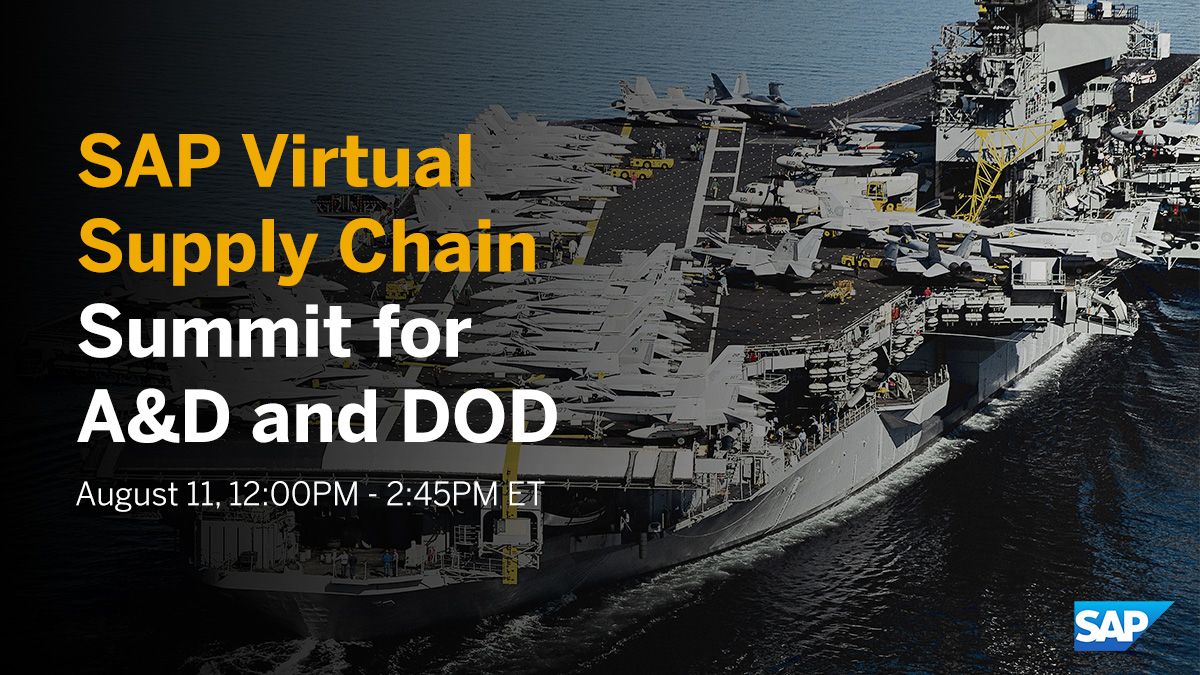 maryclarelasher's tweet photo. As A&amp;D leaders, you know the cybersecurity risks and challenges associated with digitally enabled supply chains. Join our Virtual #SupplyChain Summit next Wednesday, August 11 for a panel with SAP, Lockheed Martin and Raytheon Technologies.   https://t.co/rqiaZMLk5D https://t.co/P2oi4aS1Ev