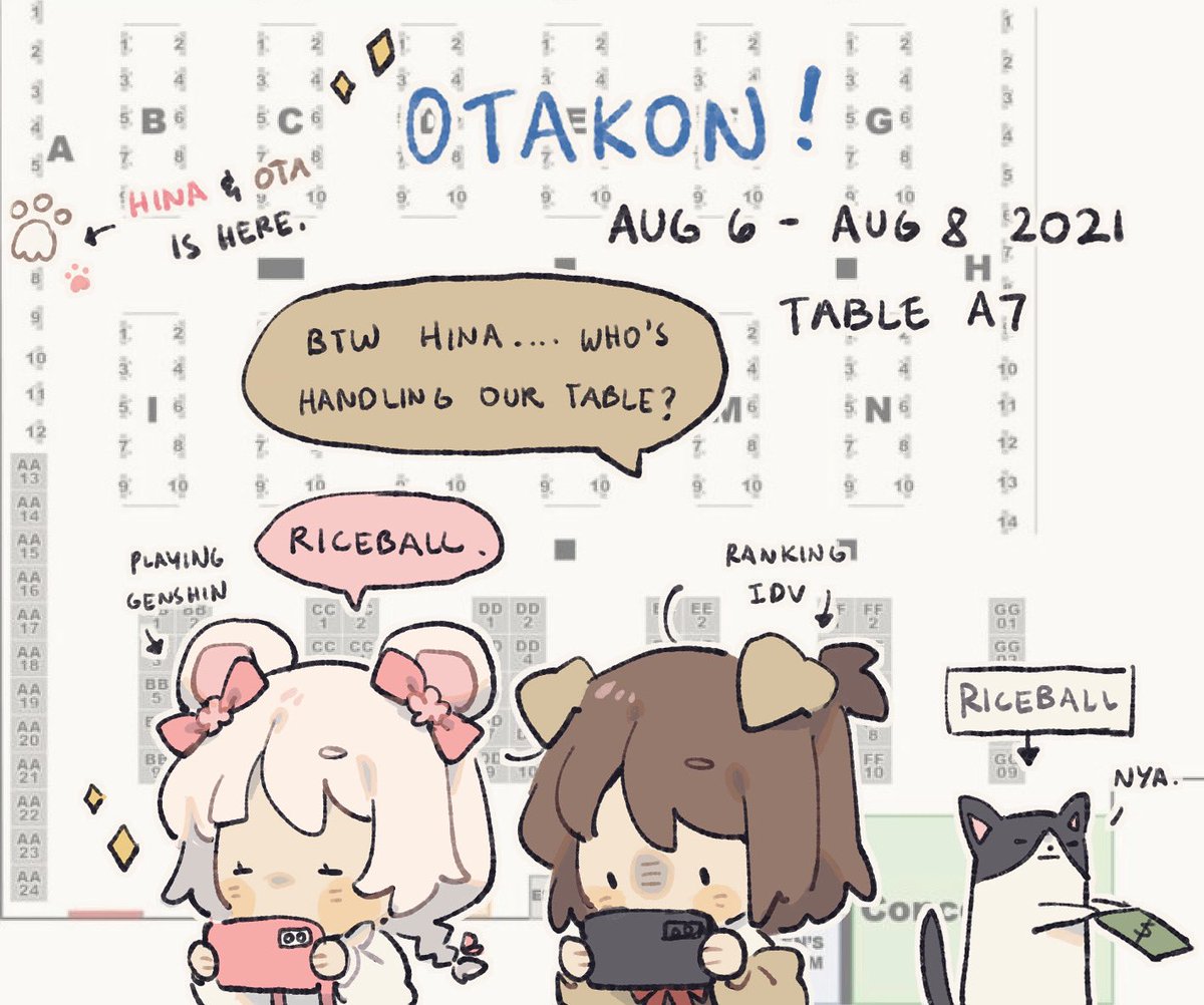 Me and @hinatsukkii playin- TABLING at #otakon this weekend!!! Come by and say hi AND TALK IDV WITH ME 🥺 #Otakon2021 #artistalley 