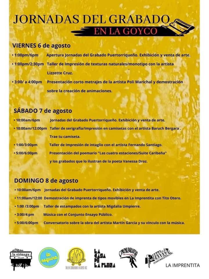 Este fin de semana en La Goyco.