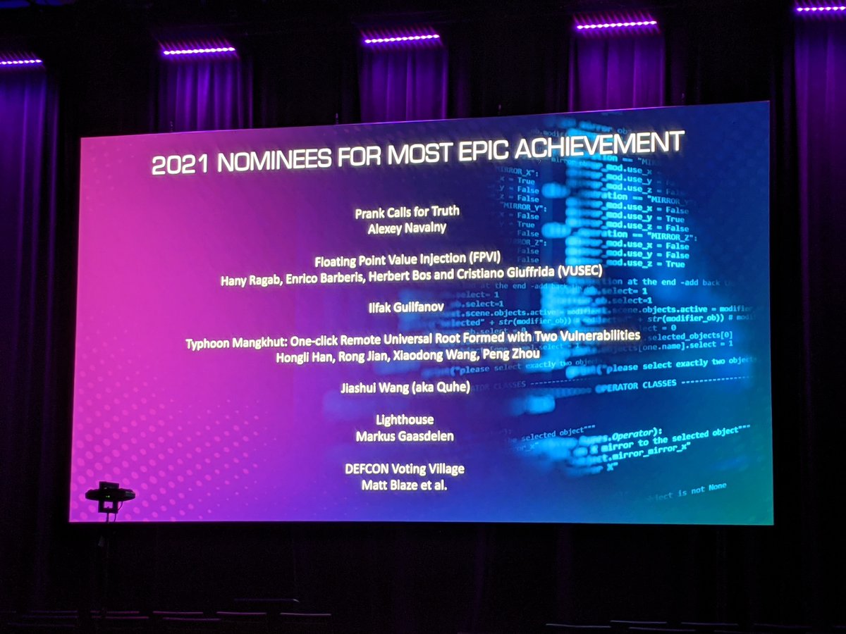scriptjunkie1's tweet photo. Pwnie for most epic achievement goes to Navalny and Ilfak (tie) https://t.co/JiZdvlvhnn