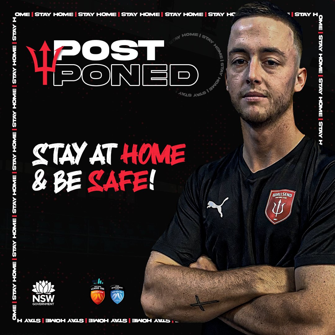 🔱 | 𝗦𝗧𝗔𝗬 𝗛𝗢𝗠𝗘

Training this week, and early next week is cancelled and all games this weekend will not be played due to the new restrictions in place.

Stay at home, be safe! 🔱

#WFC1887 | #COYRD

🖌️ Purcell Creative