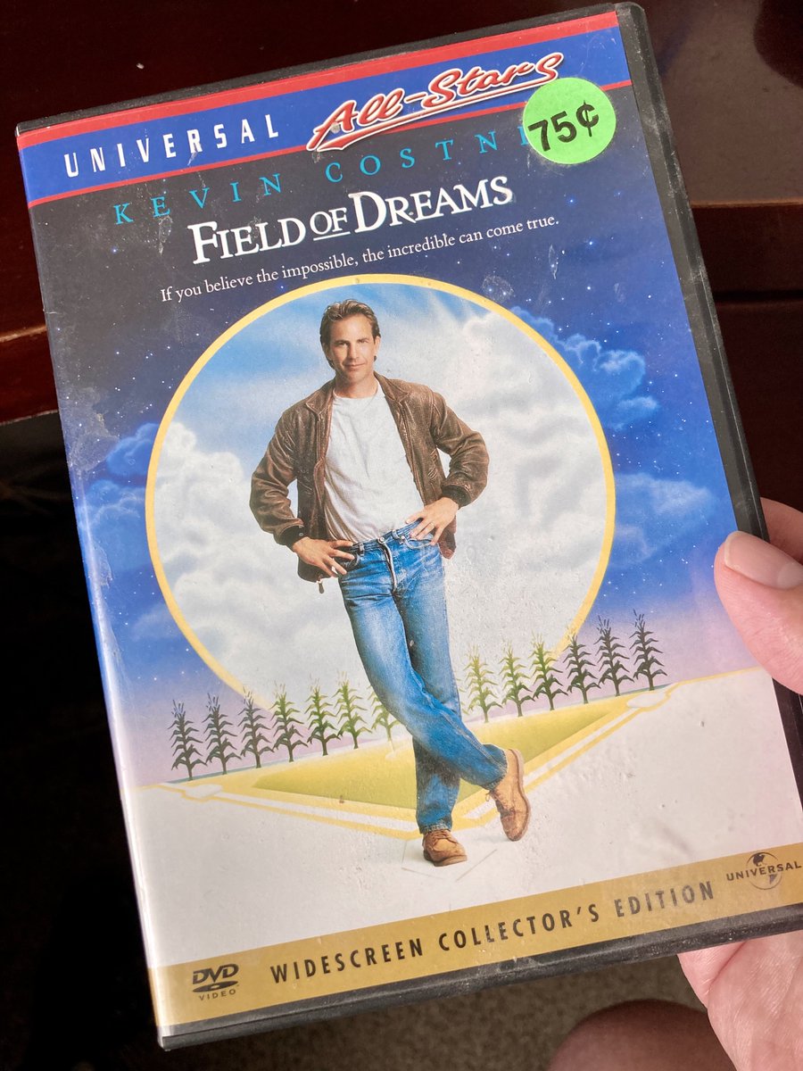 HyggeMan's tweet photo. Best 75¢ I Ever Spent...
.
.
.
.
.
#PicOfTheDay #ClassicFilm #BestSeventyFiveCentsEverSpent #FieldOfDreams #KevinCostner #JamesEarlJones #AlmostPerfectFilm https://t.co/nsa1UYJxYG