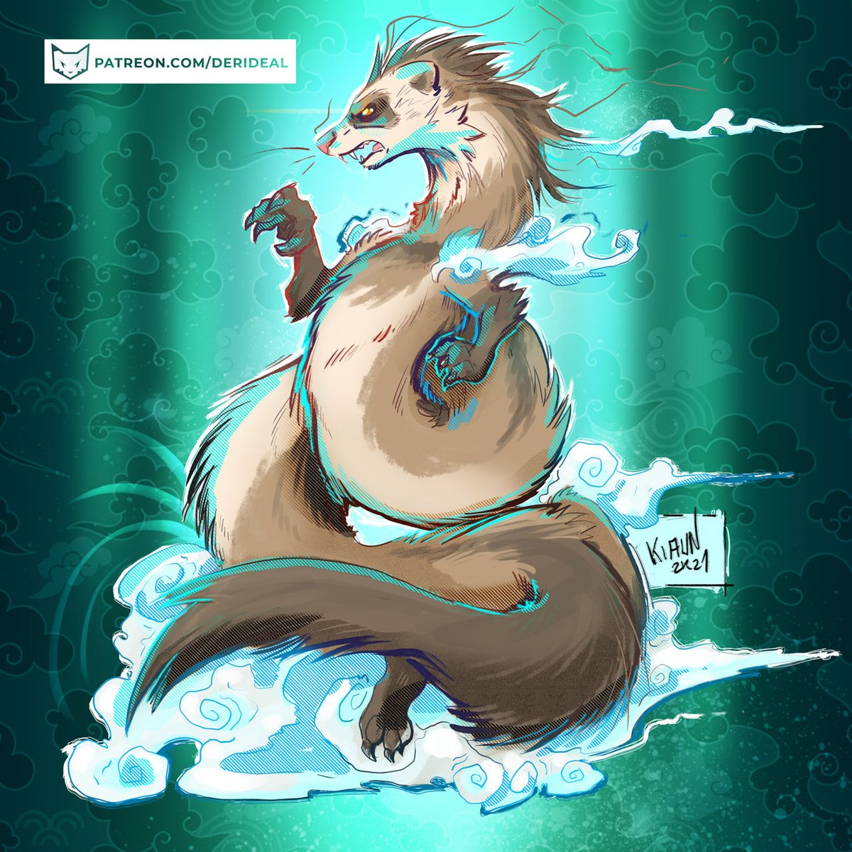 derideal's tweet photo. Behold, the great ferret dragon 🐉 https://t.co/ce8TkhbTi8