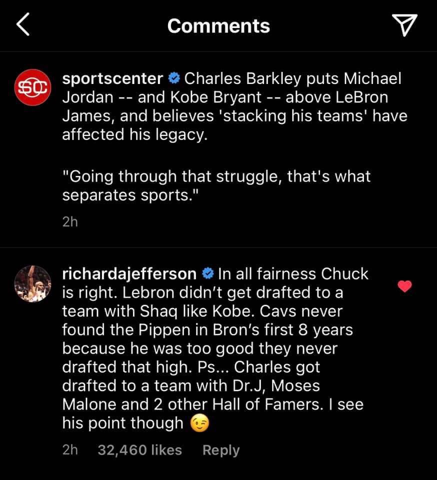 NBAMemes's tweet photo. LeBron: thanks for that RJ, you can have another ring. I’ll save a roster spot on the Lakers https://t.co/NzEc6y9piJ