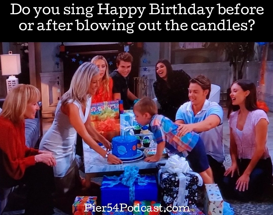 AGHPodcast's tweet photo. Are we the only ones scratching our heads at them singing after blowing out the candles?
#gh #michaelcorinthos #willowtait #valentincassadine #wileycorinthos #cameronwebber #harrisonchase #GeneralHospital #happybirthday #austingatlinholt #carlycorinthos #brooklynnquartermaine https://t.co/74yuVJwUAa