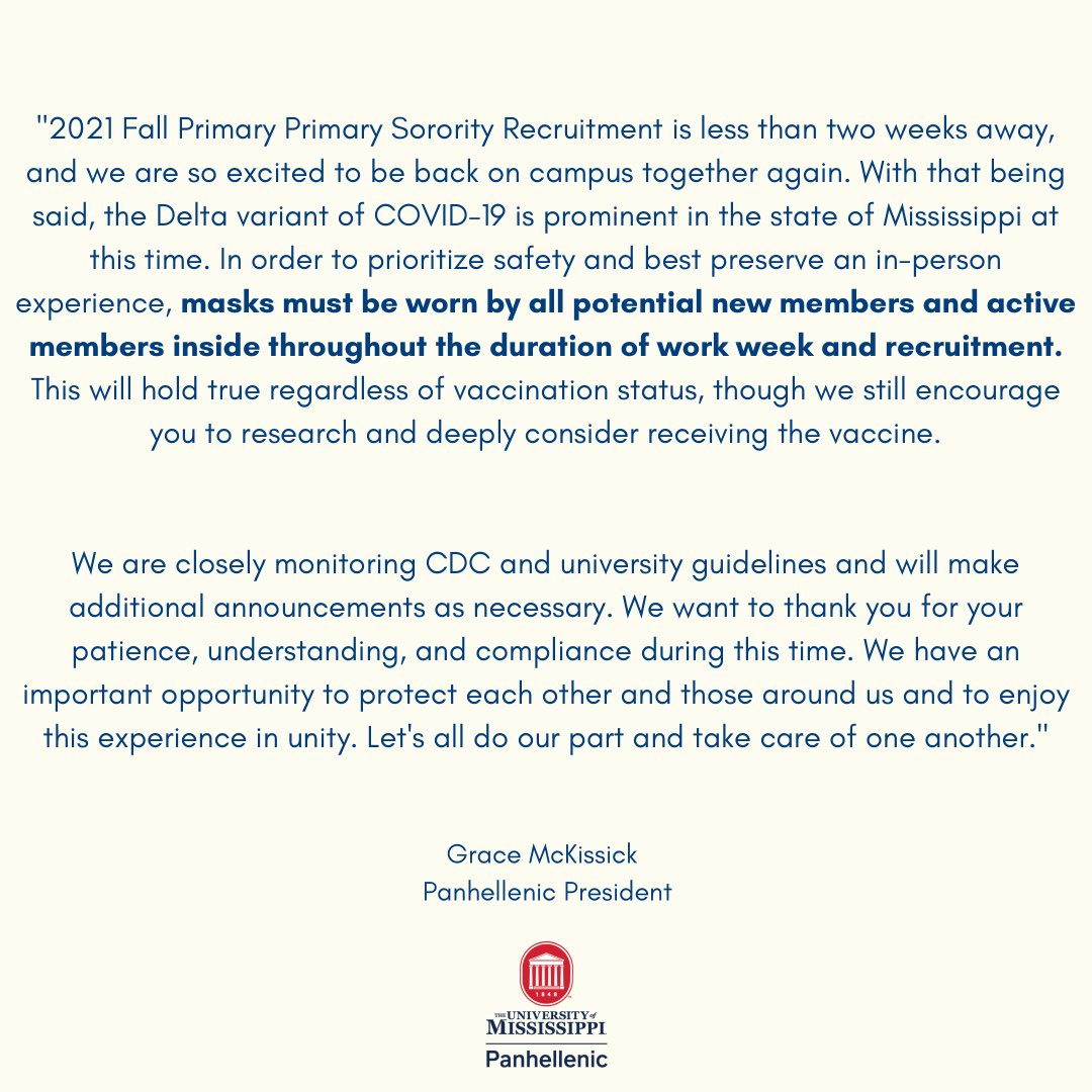 University of Mississippi Panhellenic tweet media