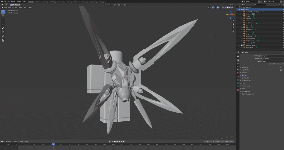 KlysmicUGC's tweet photo. Finished the model. Now time to UV map and texture 🤪 #RobloxUGC #UGC #RobloxDev https://t.co/BnLuzlFyyL
