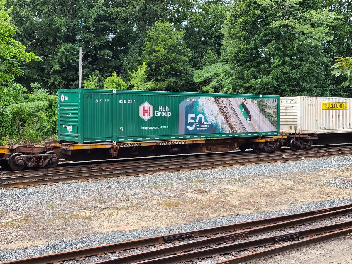 Saw one of Hub Groups 50th anniversary containers at Ayer the other day! #HubGroup50
