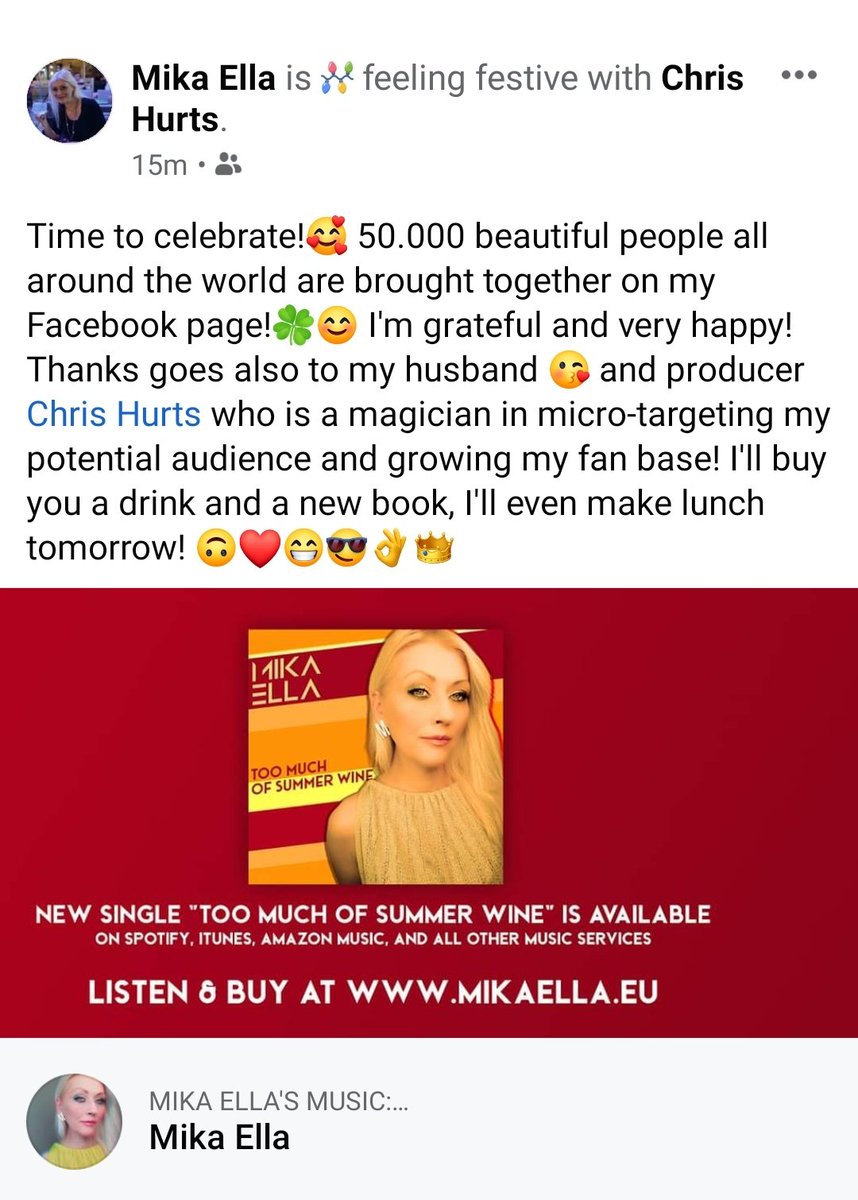 50.000 beautiful people on my main fan base! 🤩🥰