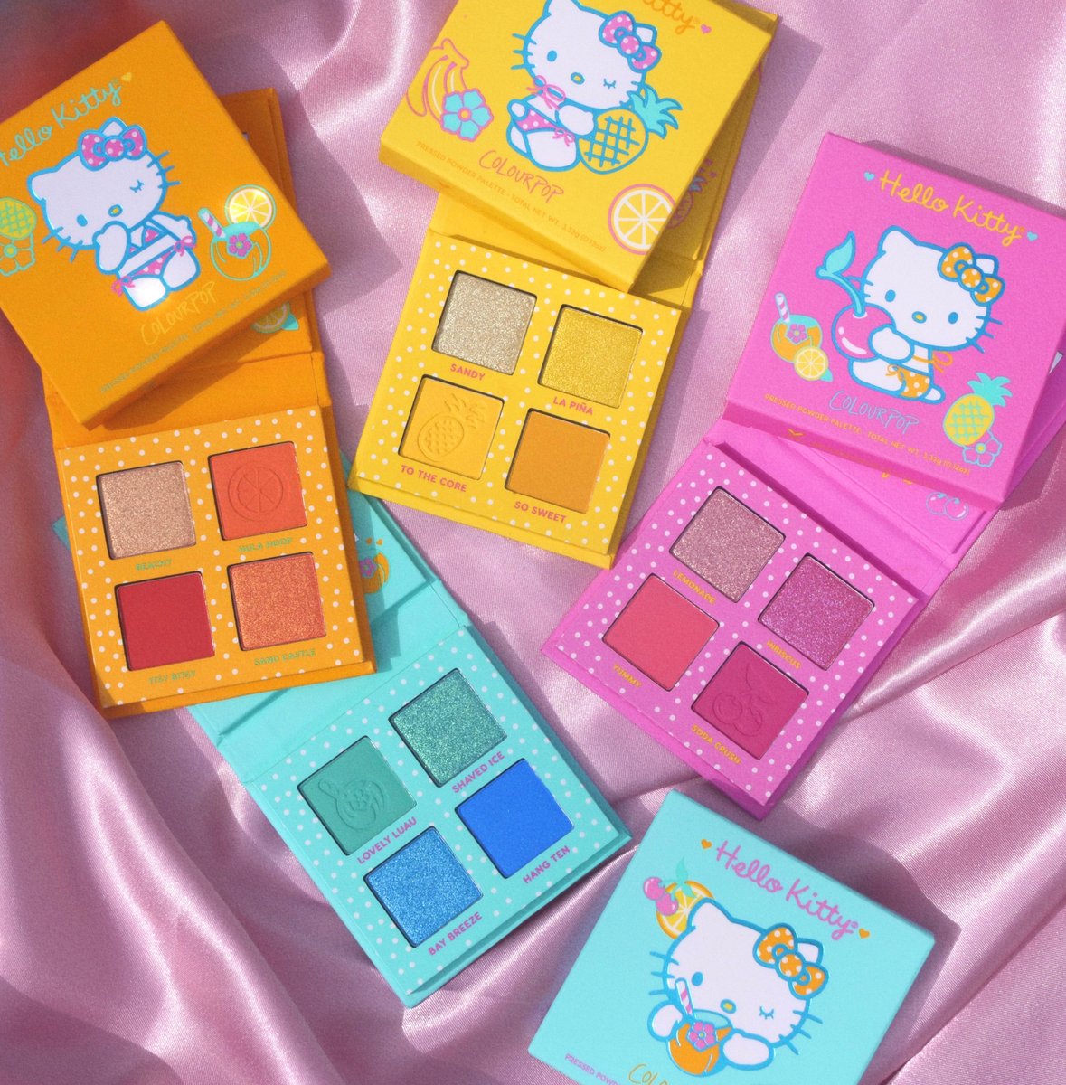 ColourPopCo's tweet photo. Let's get away! ππ΄βοΈwhere's your dream vacay destination?
ft. the @hellokitty Tropical Escape palettes
π·@makeup2themaxx
#HelloKittyXColourPop https://t.co/mmvlUOhK7r