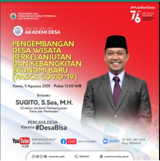 HarisHartadi2's tweet photo. Pengembangan Wisata Berkelanjutan &amp; kebangkitan Ekonomi Baru
#AkademiDesa
@jokowi
@halimiskandarnu 
@kemendespdtt
@imansyukri 
@malik_haramain 
@taufikmadjid71 
@yusradaridesa 
@azzameldzikrie 
@tppkemendes 
@P3MDKalteng https://t.co/kyPHRiYcA7