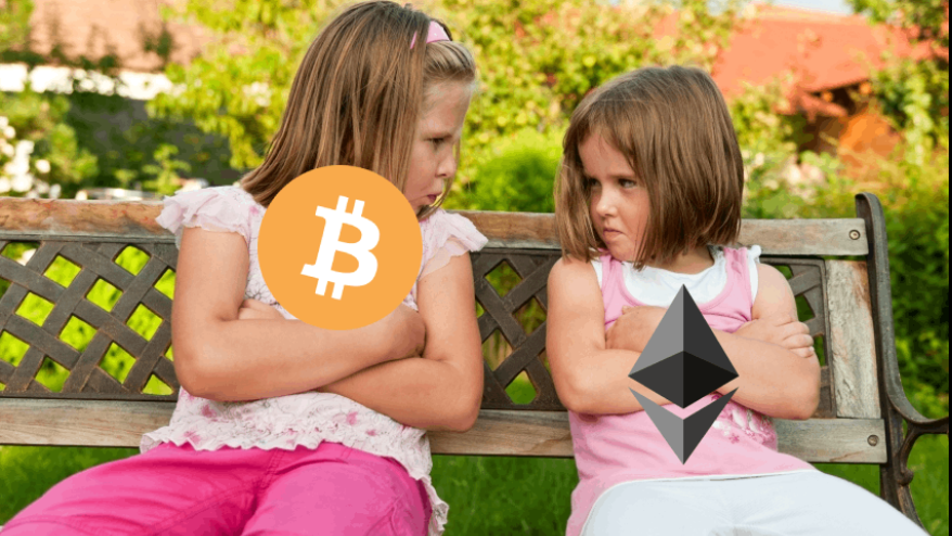 cryptogains_inc's tweet photo. Battle of the Greats! 
#Bitcoin #Ethereum https://t.co/8W3NfvCiI4