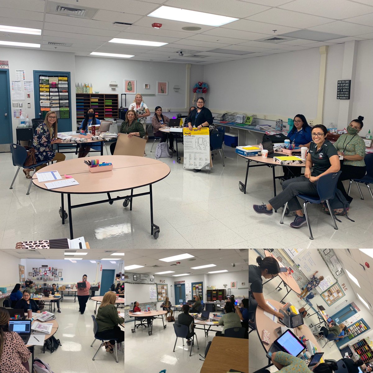 BulldogBulleti5's tweet photo. 🗓❤️🐾What a Wednesday of #BolderBiggerBetter PLCs. Thank you to our @Socorro_Middle teachers for leading and learning together! #HomeSweetClassroom 🗓❤️🐾 https://t.co/L7utIlYIBV