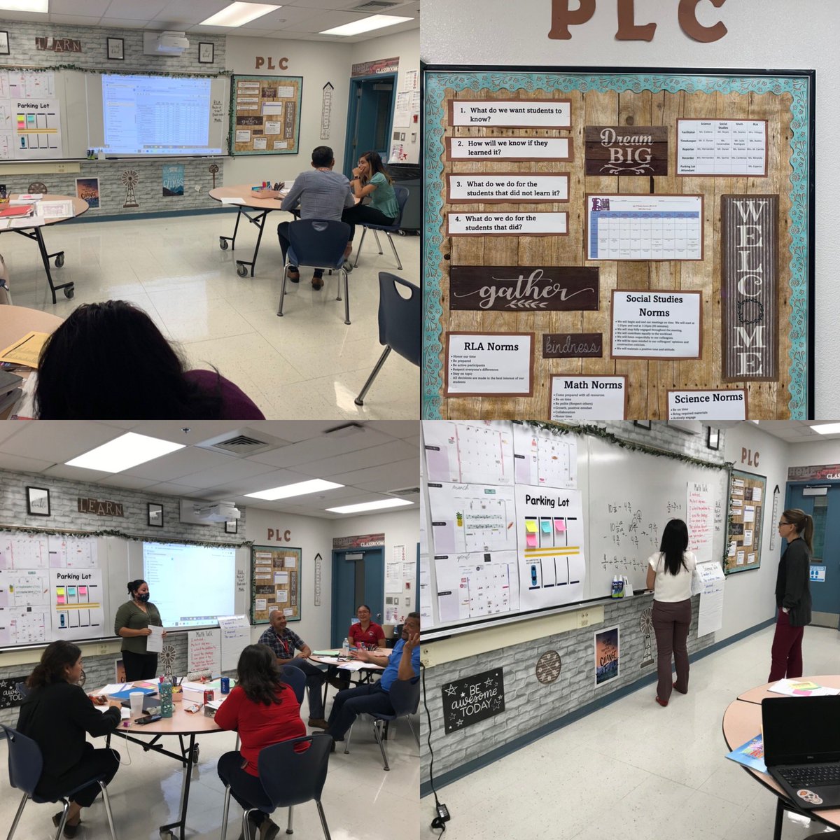 BulldogBulleti5's tweet photo. 🗓❤️🐾What a Wednesday of #BolderBiggerBetter PLCs. Thank you to our @Socorro_Middle teachers for leading and learning together! #HomeSweetClassroom 🗓❤️🐾 https://t.co/L7utIlYIBV