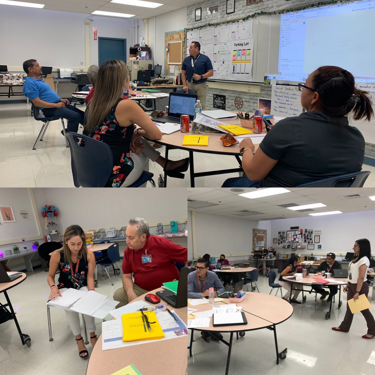 BulldogBulleti5's tweet photo. 🗓❤️🐾What a Wednesday of #BolderBiggerBetter PLCs. Thank you to our @Socorro_Middle teachers for leading and learning together! #HomeSweetClassroom 🗓❤️🐾 https://t.co/L7utIlYIBV